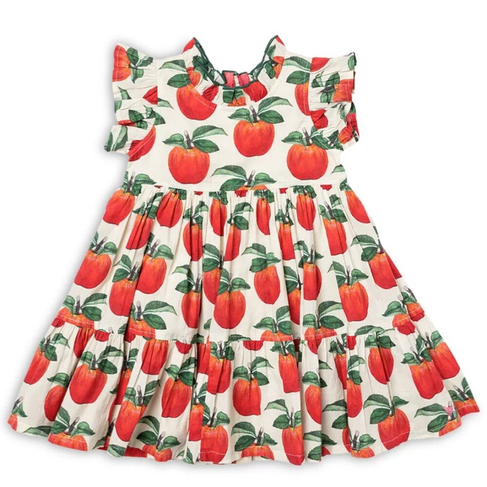 Pink Chicken "Jennifer" Dress Apple Print Size 8 - Picture 2 of 6